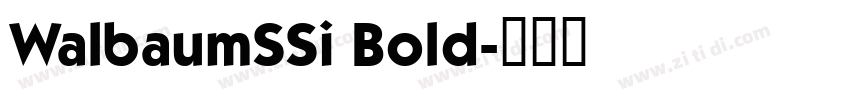 WalbaumSSi Bold字体转换